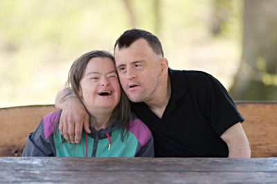 special couple smiling